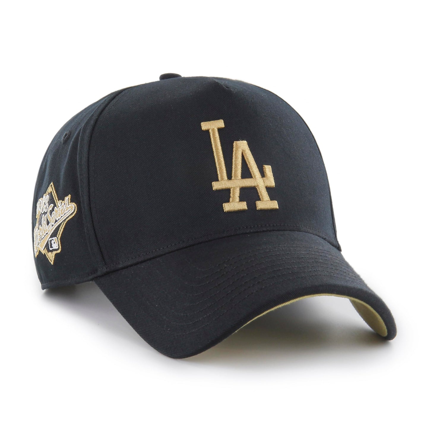 47 Los Angeles Dodgers Sure Shot MVP Hitch 1988 World Series Side Patch Snapback - Black and Gold