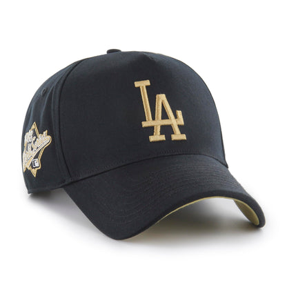 47 Los Angeles Dodgers Sure Shot MVP Hitch 1988 World Series Side Patch Snapback - Black and Gold