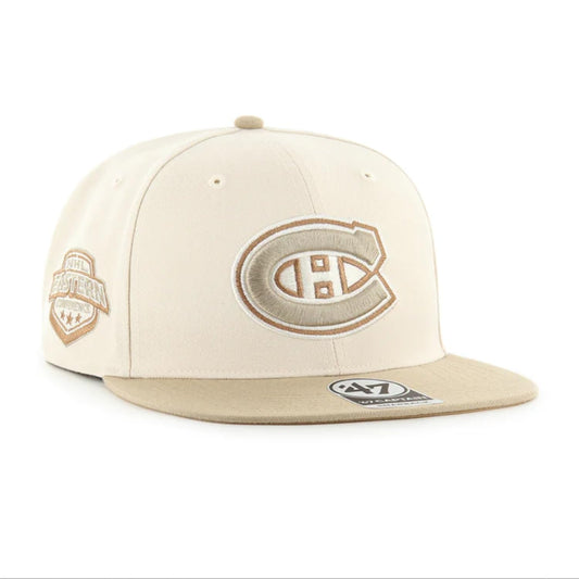 47 Captain NHL Montreal Canadiens Sierra Snapback Hat - Cream/Light Brown