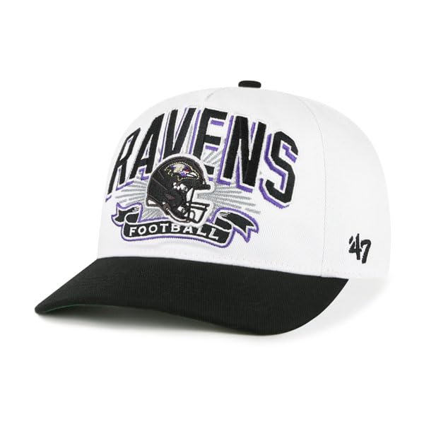 47 NFL Baltimore Prime Play Hitch RF Adjustable Snapback Hat - White