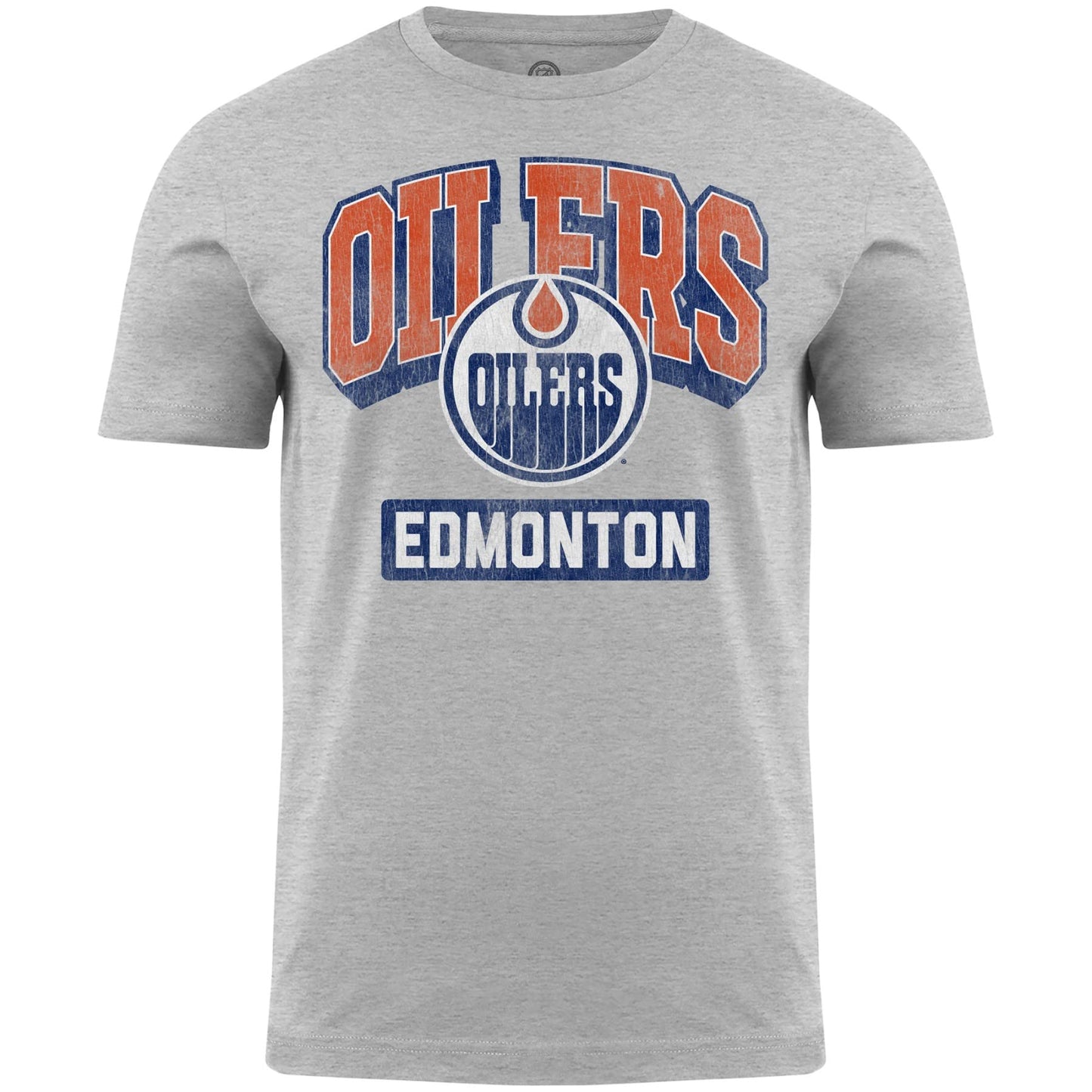 Bulletin Edmonton Oilers NHL Hudson T-Shirt (CA/US, Alpha, X-Large, Regular, Regular, Grey)