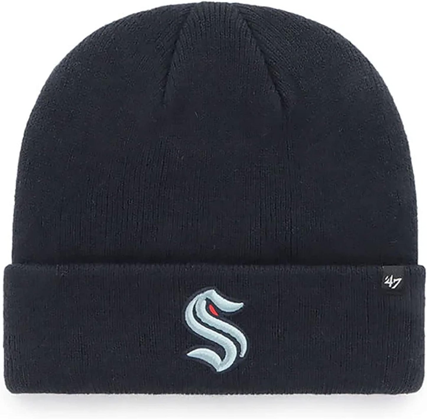 47 NHL Unisex-Adult Primary Logo Cuffed Knit Beanie Hat Cold Weather Hat, One Size