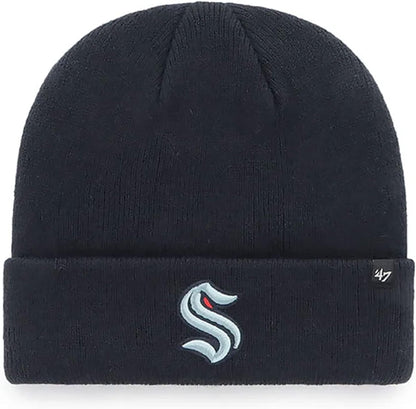 47 NHL Unisex-Adult Primary Logo Cuffed Knit Beanie Hat Cold Weather Hat, One Size