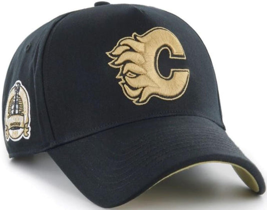 47 MVP Sure Shot Hitch Vintage Stanley Cup 1989 Side Patch Snapback - Black and Gold