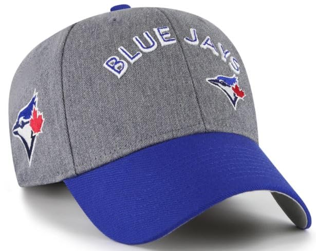 47 MVP MLB Toronto Granite Script Two Tone Adjustable Snapback Hat - Grey/Blue