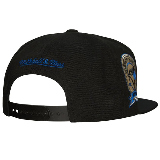 Men's Compatible with Blue Jays MLB Mitchell & Ness Black Cooperstown Team Classic Snapback Hat