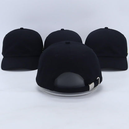 LEADING SPORTS Blank Dad Hat, Black-Adjustable, Black/Yellow, One Size