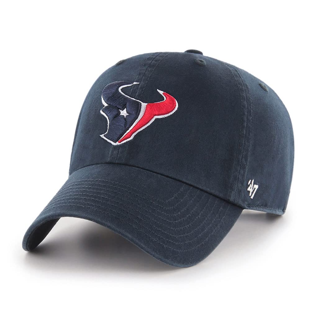 47 Men's Compatible with Texans Clean Up Navy Hat Cap NFL Football Adjustable Strap