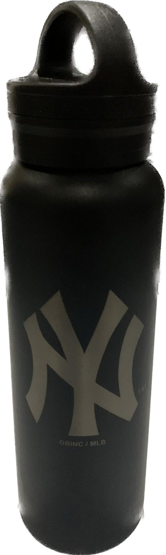 Yankees MLB Baseball Namaka Golfing Buddies 21oz Stainless Steel Wide Mouth Narrow Water Bottle - Black