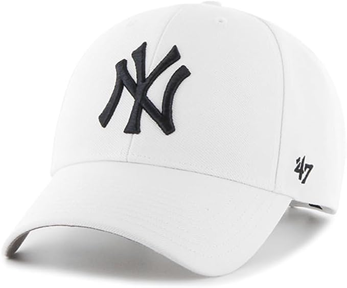 '47 New York Yankees MVP Hat Baseball Cap - White, White, One Size