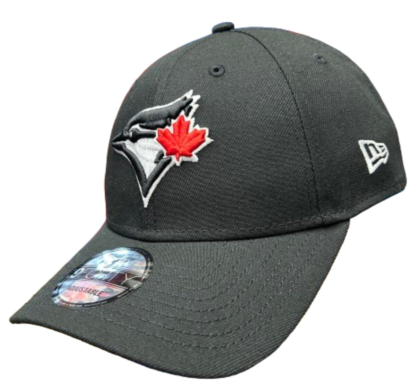 New Era 9FORTY MLB Toronto Blue Jays Stretch Snap Adjustable Hat -Black w/Red Leaf