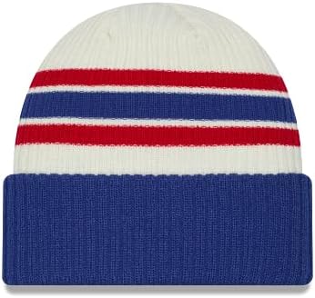 New Era NHL Quebec Nordiques Vintage Beanie Knit Hat - Cream/Blue