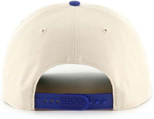 47 NHL Edmonton Natural Rope TT Hitch Adjustable Snapback Hat - Beige/Blue