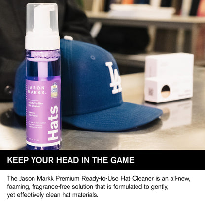 Jason Markk Premium Ready-to-Use Hat Cleaner, 7 fl oz. - Fragrance-Free, Powerful & Gentle - Safe for All Materials, Including Cotton, Wool, Felt, Corduroy, Polyester & More - No Water Needed