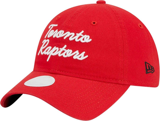 New Era NBA Toronto Raptors 9TWENTY Script Adjustable Red Curved Brim Hat