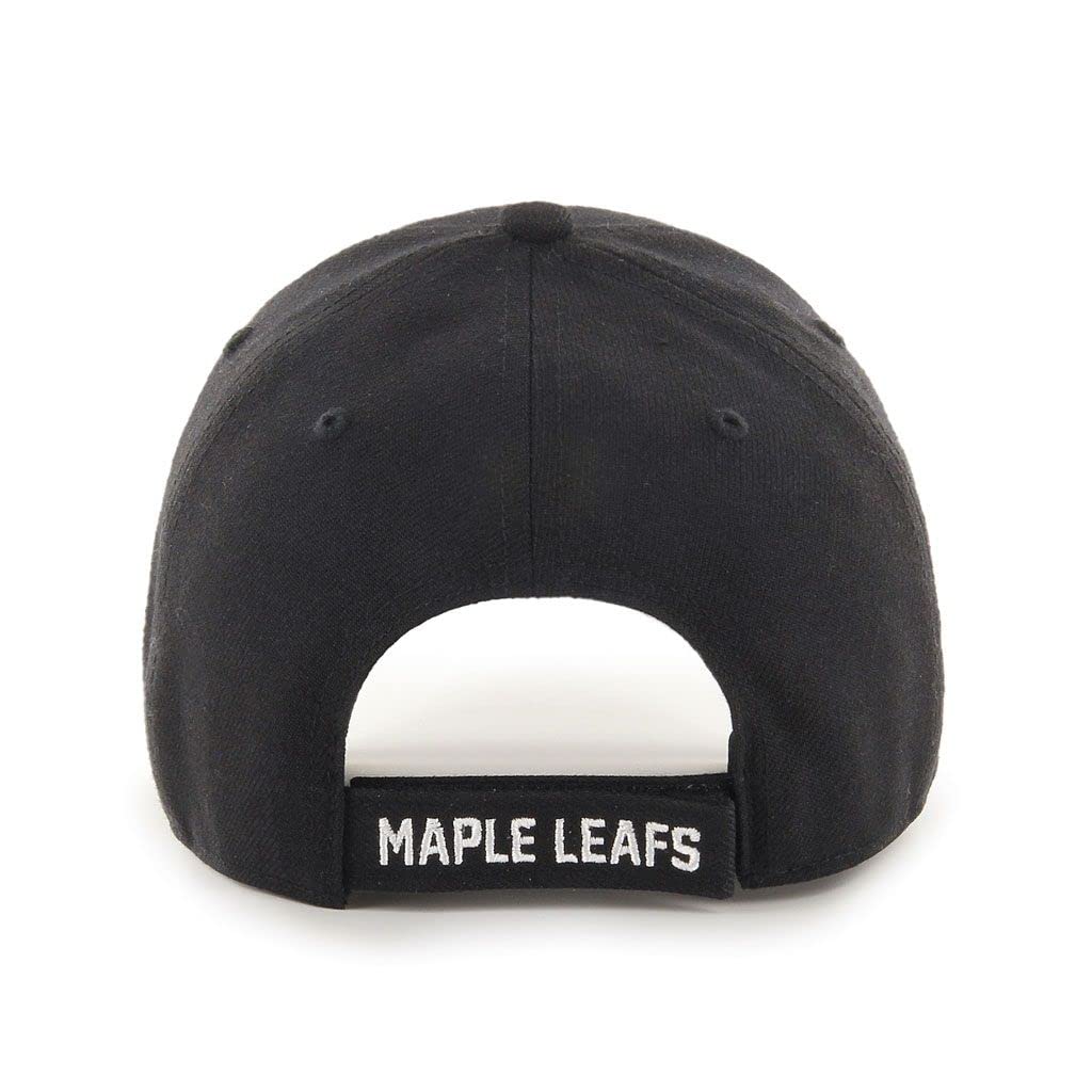 Toronto Maple Leafs Black/White MVP Adjustable Hat - Size One Size