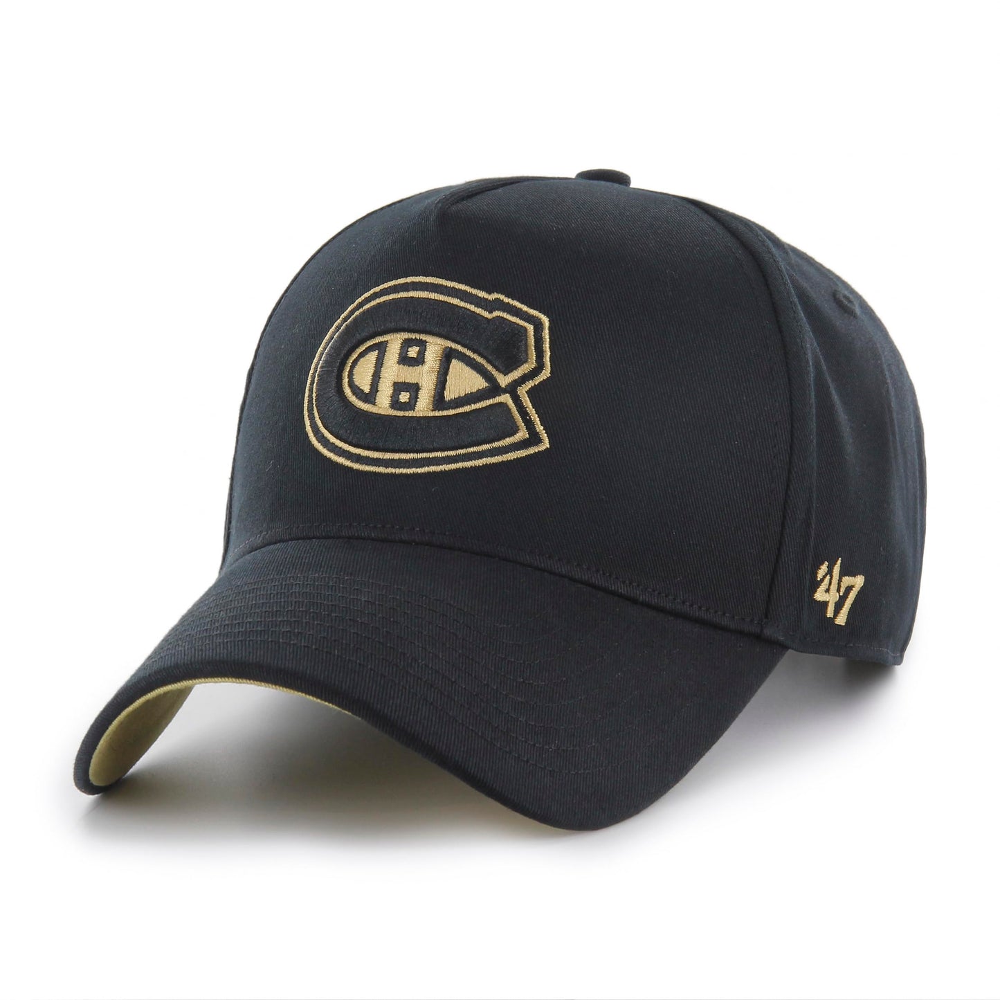 47 NHL Montreal Canadiens Sure Shot MVP Hitch Side Patch Snapback - Black and Gold