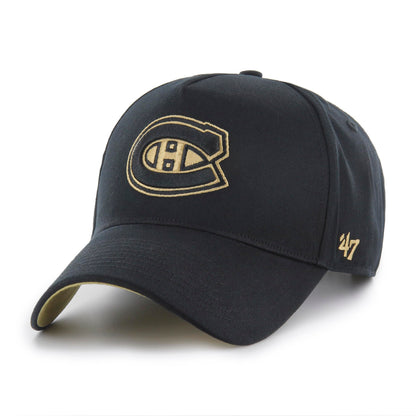 47 NHL Montreal Canadiens Sure Shot MVP Hitch Side Patch Snapback - Black and Gold