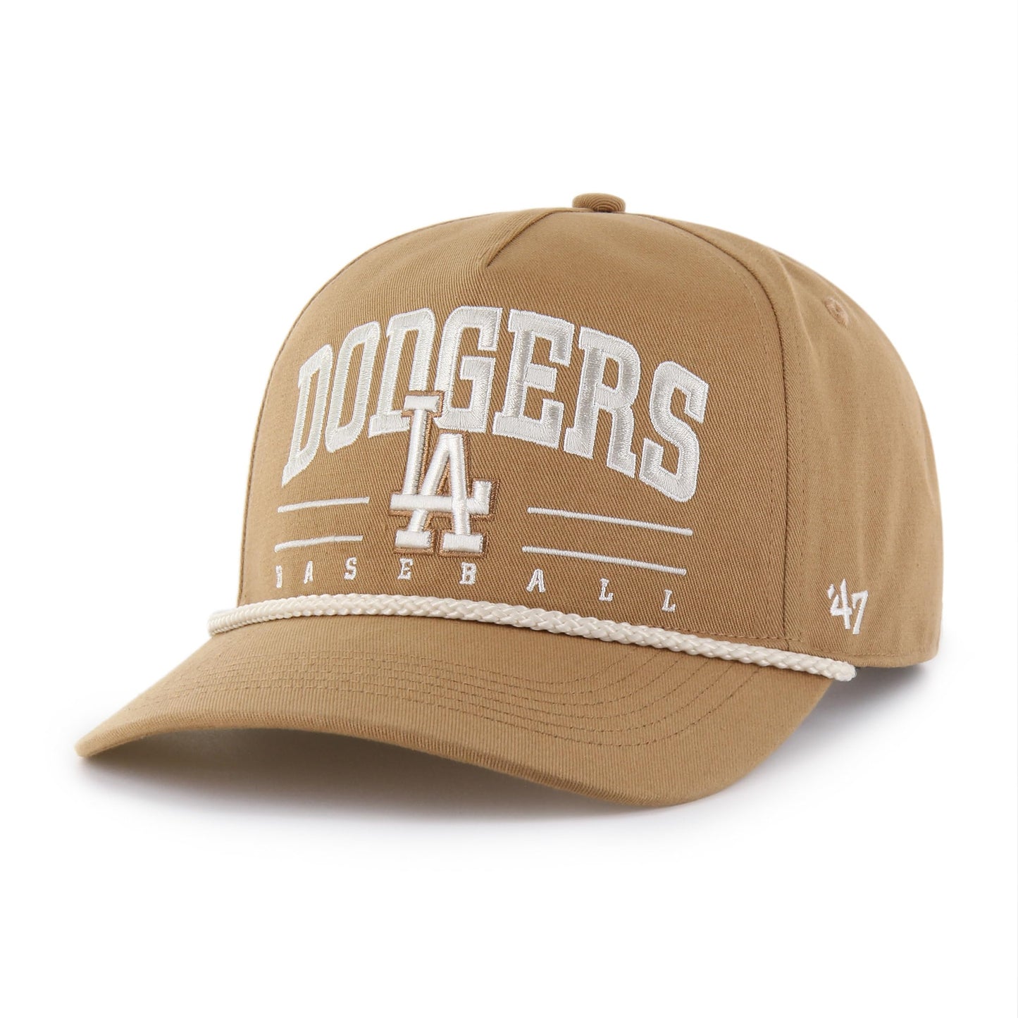 47 Hitch MLB Los Angeles Dodgers Roscoe Rope Snapback Hat - Brown