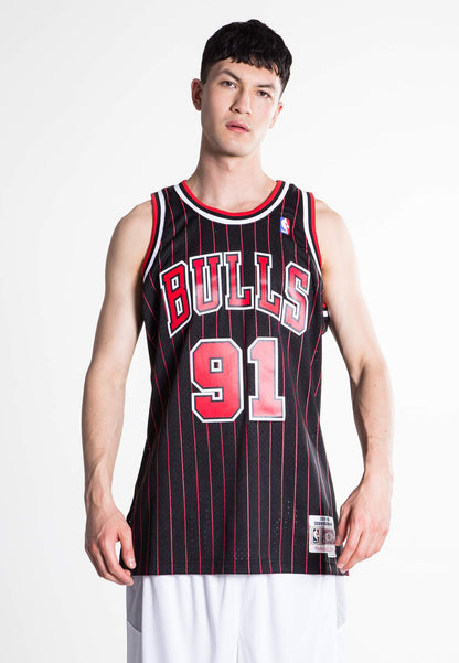 Mitchell & Ness Dennis Rodman 1995-96 Chicago Bulls Replica Swingman NBA Jersey HWC Basketball Trikot Black