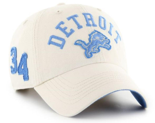 47 Clubhouse Faber NFL Detroit Clean Up Adjustable Hat - Sandstorm Blue/Cream