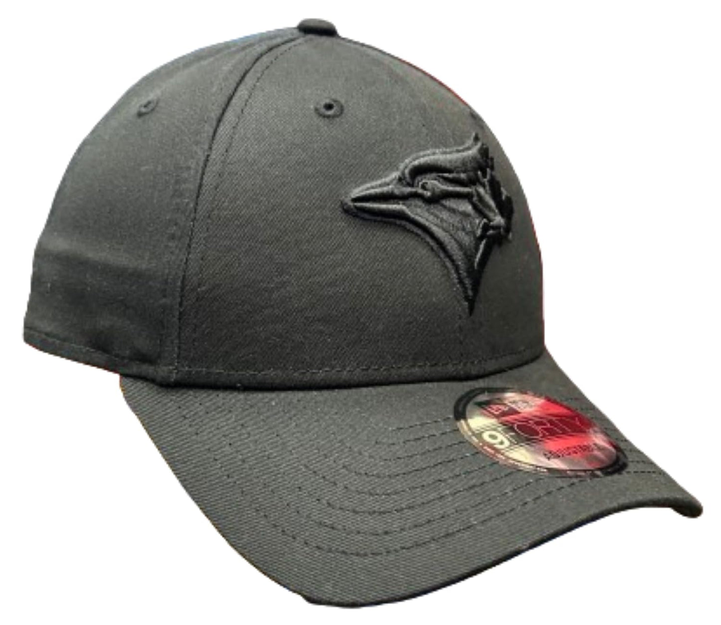 New Era 9FORTY MLB Toronto Blue Jays Stretch Snap Adjustable Hat - Black on Black