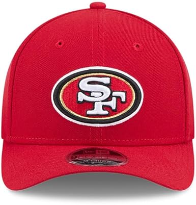 New Era 9FORTY 2025 NFL Team Collection M-Crown Adjustable Snapback Hat (CA/US, Alpha, One Size, San Francisco 49ers, Scarlet)