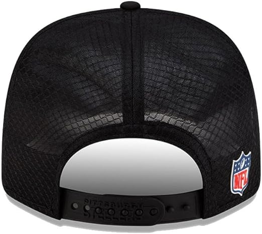 New Era 9SEVENTY NFL 2025 Sideline Trucker Adjustable Snapback Hat (CA/US, Alpha, One Size, Black, Pittsburgh Steelers)