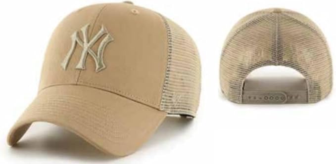 47 MLB New York MVP Branson Adjustable Mesh Back Snapback Hat - Khaki