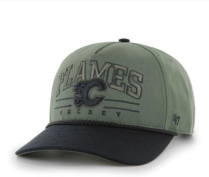 47 NHL Calgary Roscoe Rope Option TT Hitch Snapback Hat - Green/Black