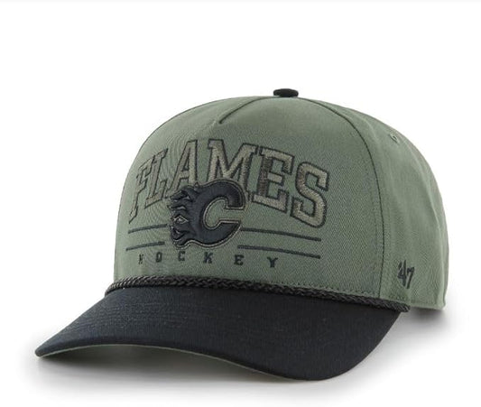 47 NHL Calgary Roscoe Rope Option TT Hitch Snapback Hat - Green/Black