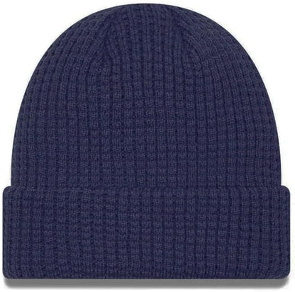 New Era NHL Unisex-Adult Primary Logo Waffle Knit Cold Weather Cuffed Beanie Hat, Toronto Maple Leafs - Blue, One Size