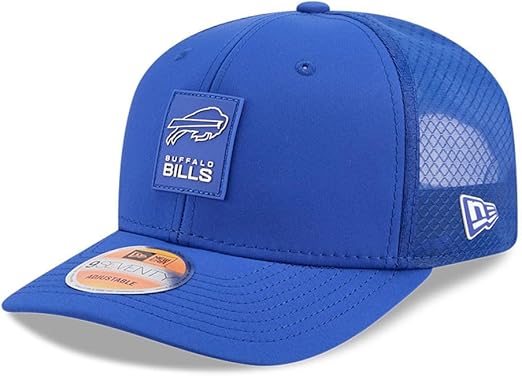 New Era 9SEVENTY NFL 2025 Sideline Trucker Adjustable Snapback Hat (CA/US, Alpha, One Size, Royal, Buffalo Bills)