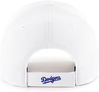 47 MLB White Primary Logo Team Color MVP Adjustable Hat, Adult One Size Fits All, Los Angeles Dodgers - White, One Size