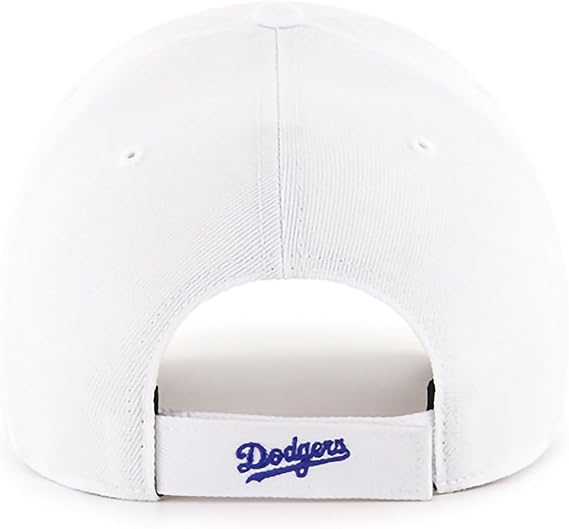 47 MLB White Primary Logo Team Color MVP Adjustable Hat, Adult One Size Fits All, Los Angeles Dodgers - White, One Size