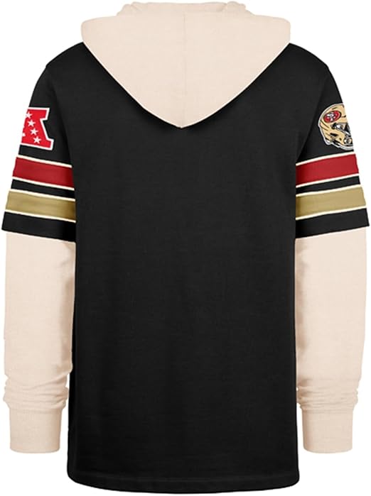 47 NFL San Francisco Split Zone Cornerback Duo Lacer - Black/Cream (CA/US, Alpha, Small, Regular, Regular, Black)