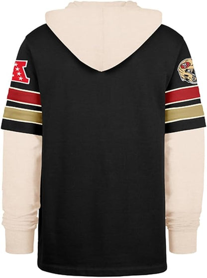 47 NFL San Francisco Split Zone Cornerback Duo Lacer - Black/Cream (CA/US, Alpha, Large, Regular, Regular, Black)