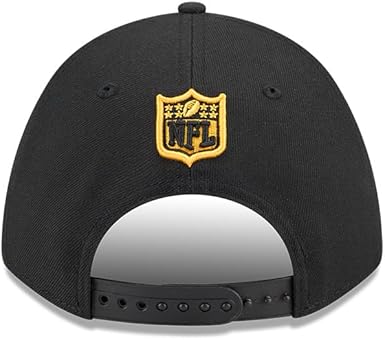 New Era 9FORTY 2025 NFL Team Collection M-Crown Adjustable Snapback Hat (CA/US, Alpha, One Size, Pittsburgh Steelers, Black)