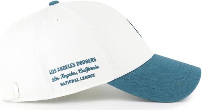 47 MLB Los Angeles Contemporary TT Clean Up Adjustable Hat - White/Teal