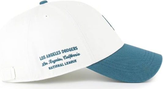 47 MLB Los Angeles Contemporary TT Clean Up Adjustable Hat - White/Teal