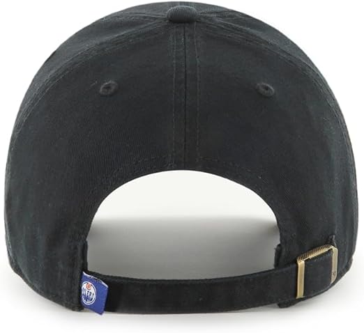 47 Edmonton Oilers NHL Black-White Clean Up Hat