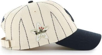 47 MLB New York Rawlings Pinstripe Clean Up Adjustable Snapback Hat - White/Navy