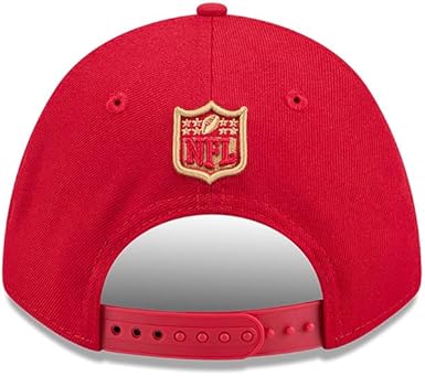 New Era 9FORTY 2025 NFL Team Collection M-Crown Adjustable Snapback Hat (CA/US, Alpha, One Size, San Francisco 49ers, Scarlet)
