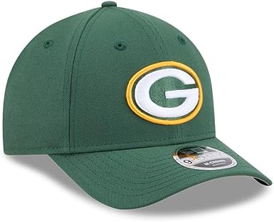 New Era 9FORTY 2025 NFL Team Collection M-Crown Adjustable Snapback Hat (CA/US, Alpha, One Size, Green Bay Packers, Green)
