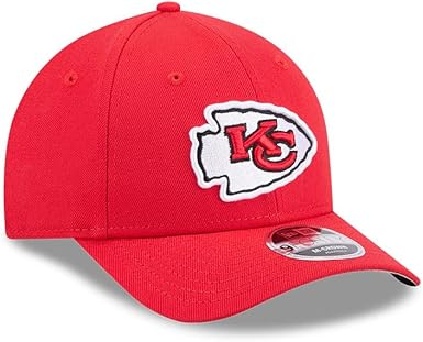 New Era 9FORTY 2025 NFL Team Collection M-Crown Adjustable Snapback Hat (CA/US, Alpha, One Size, Kansas City Chiefs, Red)
