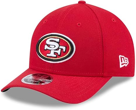 New Era 9FORTY 2025 NFL Team Collection M-Crown Adjustable Snapback Hat (CA/US, Alpha, One Size, San Francisco 49ers, Scarlet)