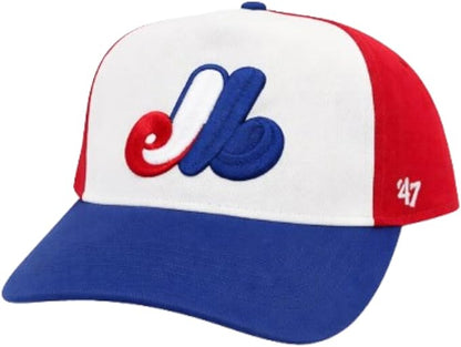 47 MLB Montreal Cooperstown Adjustable Hitch Snapback - Tri-Colour White