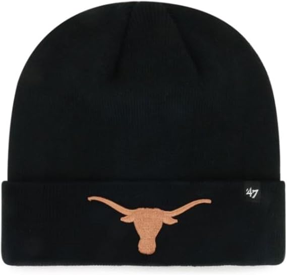 47' NCAA Texas Raised Cuff Knit Hat - Black