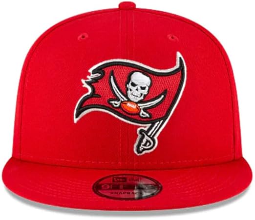 New Era NFL 9FIFTY Team Color Adjustable Snapback Hat Cap - One Size, Tampa Bay Buccaneers - Red, One Size