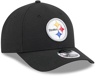 New Era 9FORTY 2025 NFL Team Collection M-Crown Adjustable Snapback Hat (CA/US, Alpha, One Size, Pittsburgh Steelers, Black)